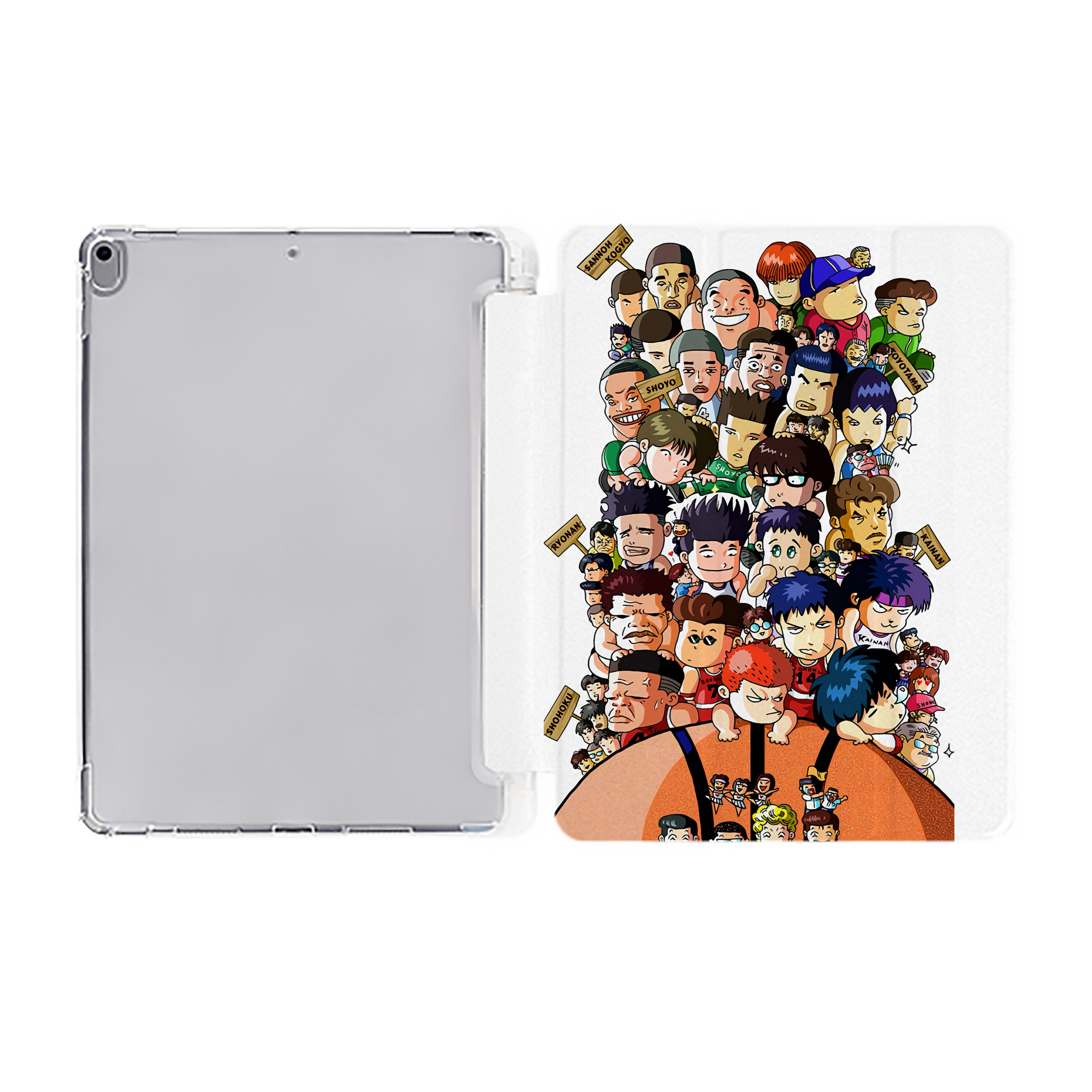 （画像用） SLAM DUNK／スラムダンク IPad ケース ペン収納付き 三つ折りスタンド PUレザー×シリコン 対応機種9.5/10.5/10.9インチ